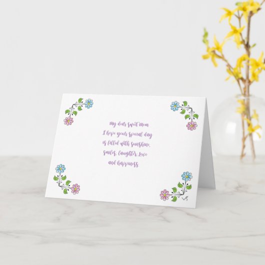 Fijne Moederdag ❤️ Mijn lieve mama Kaart (Gele Bloem)