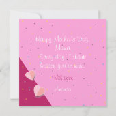 Fijne Moederdag! Modern ontwerp & Wensen Tekst Kaart (Achterkant)