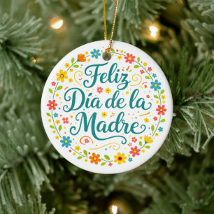 Fijne Moederdag Moederdag Calligrafie Keramisch Ornament