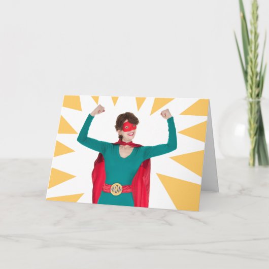 Fijne Moederdag Superhelden Humor  Kaart (Voorkant)