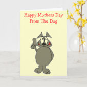 Fijne moederdag van de hond kaart (Gele Bloem)