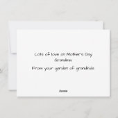 Fijne Moederdag van GROOTHEDERSTUIN Feestdagenkaart (Achterkant)