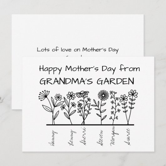 Fijne Moederdag van GROOTHEDERSTUIN Feestdagenkaart (Voorkant / Achterkant)