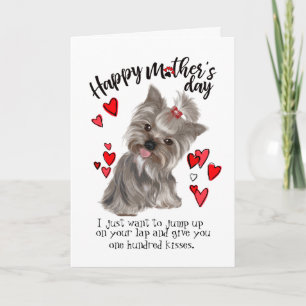 Fijne Moederdag van je Yorkie Dog Kaart