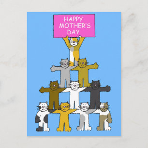 Fijne Moederdag voor Cat Lover. Briefkaart