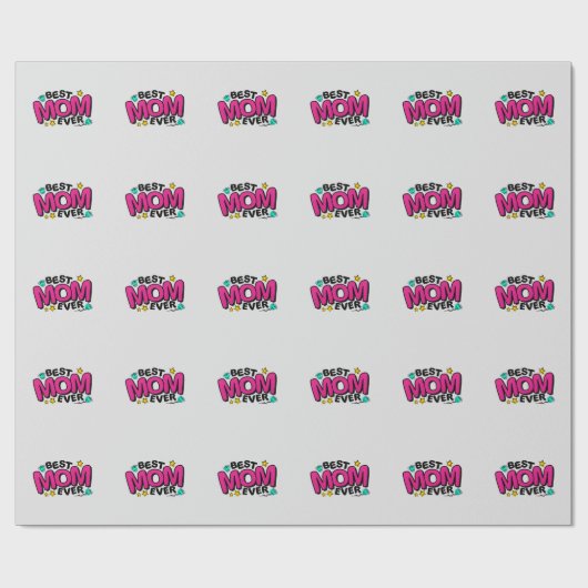 Fijne Moederdag voor de beste moeder ooit Cadeaupapier (Vlak)