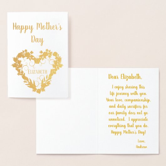 Fijne Moederdag voor mijn vrouw Folie Kaarten (Display)