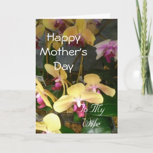 Fijne Moederdag voor mijn vrouw Kaart (Voorkant)