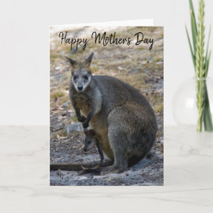 Fijne Moederdag Wallaby Baby Joey Kaart