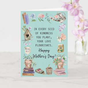 Fijne Moederdag Waterverf Bloemschikken Kaart