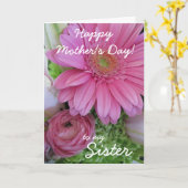 Fijne Moederdag-ZISTER! Kaart (Gele Bloem)