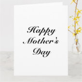 Fijne Moederdag zwart wit aangepast script chic Kaart (Gele Bloem)