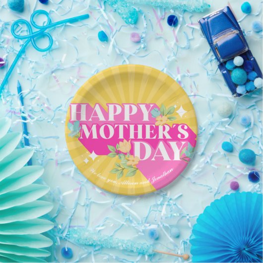 Fijne Moeders Dag Papieren Bordje (Feest)