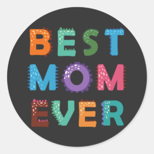 Fijne Moeders Dag voor Beste Mam Ronde Sticker