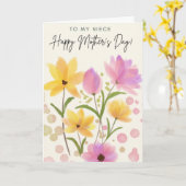 Fijne Moedersdag Niece Kaart (Gele Bloem)