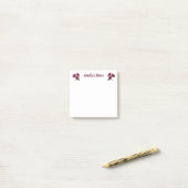 Fijne Morgenroos Bloem Naam Post-it® Notes (Op bureau)