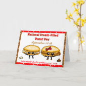Fijne Nationale Cream-Filled Donuts Dag - 14 sept Kaart (Gele Bloem)