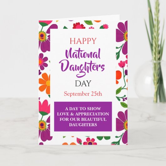 Fijne Nationale Dochtersdag Kaart (Voorkant)