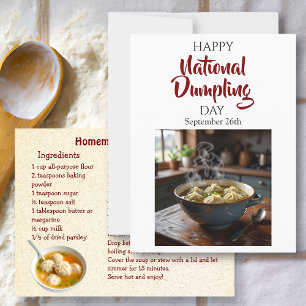 Fijne Nationale Dumpling Dag! 26 september Briefkaart