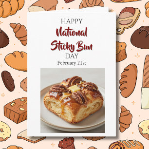 Fijne Nationale Plakkerige Bollen Dag! 21 februari Kaart