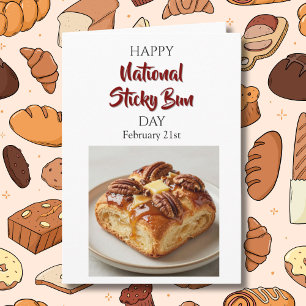 Fijne Nationale Plakkerige Bollen Dag! 21 februari Kaart