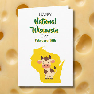 Fijne Nationale Wisconsin Dag! 15 februari Kaart