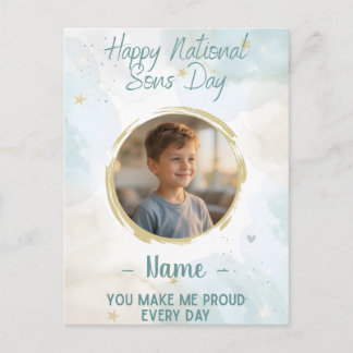 Fijne Nationale Zonen Dag Kaart - Vier Je Zoon