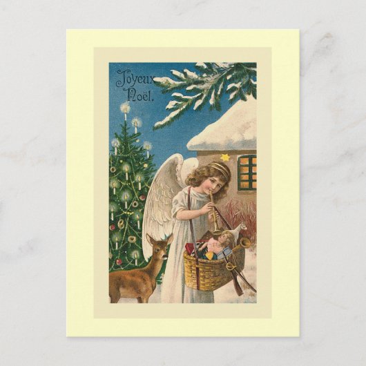 "Fijne Noel Vintage Christmas Card" Feestdagenkaart (Voorkant)