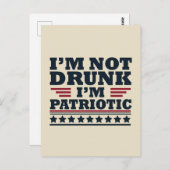 Fijne onafhankelijkheidsdag grappige 4 juli briefkaart (Voorkant / Achterkant)