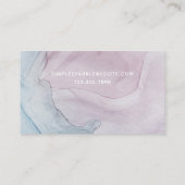 Fijne Paarse Abstracte print Klantenkaartje (Achterkant)