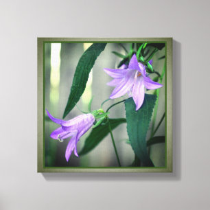Fijne Paarse wilde bloemen Canvas Afdruk