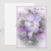 Fijne Pansies leeg Hartelijk dank Bedankkaart (Voorkant / Achterkant)
