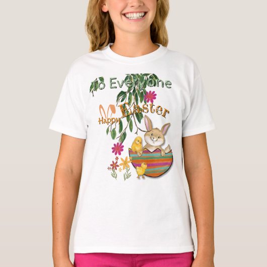 Fijne Pasen voor iedereen T-shirt (Voorkant)