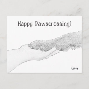 Fijne Pawcrossing! -Briefkaart Briefkaart