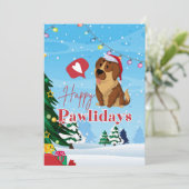 FIJNE PAWLIDAYS FEESTDAGENKAART (Staand voorkant)