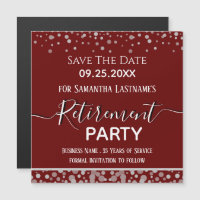 Fijne Pensioen Zilveren Confetti Save the Date