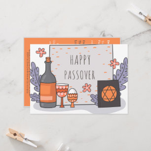 Fijne Pesach Mooi Seder Pesach uitnodiging