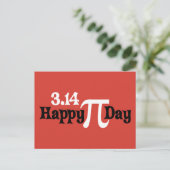 Fijne Pi Dag 3.14 - 14 maart Briefkaart (Staand voorkant)