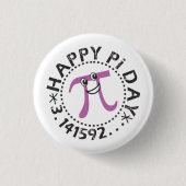 Fijne Pi Dag © - Betrokken Pi Day Gift Button (Voorkant)