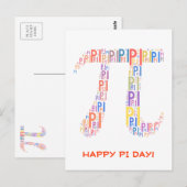 Fijne Pi Dag! - Briefkaart van de groeten (Voorkant / Achterkant)