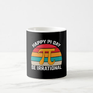 Fijne Pi-dag Wees Irrationeel Funny Math Vintage Koffiemok
