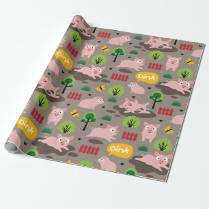 Fijne piglets in het papier voor de vloerbedekking