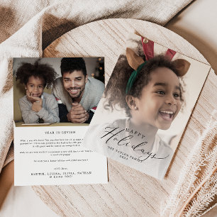 Fijne Prettige feestdagen Foto jaar in Review-behu Feestdagenkaart