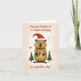 Fijne Quokka Kerst - Kaart
