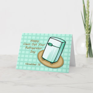 Fijne reiniging van uw koelkast feestdagen kaart