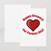 Fijne Respect for Parents Day! Kaart (Voorkant / Achterkant)