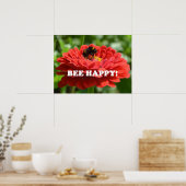 Fijne reuzenbloem bij bijen poster (Keuken)