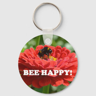 Fijne reuzenbloem bij bijen sleutelhanger