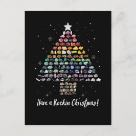 Fijne Rockin kerst! Kristallen kerstboom Feestdagenkaart