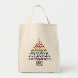 Fijne Rockin kerst! Kristallen kerstboom Tote Bag